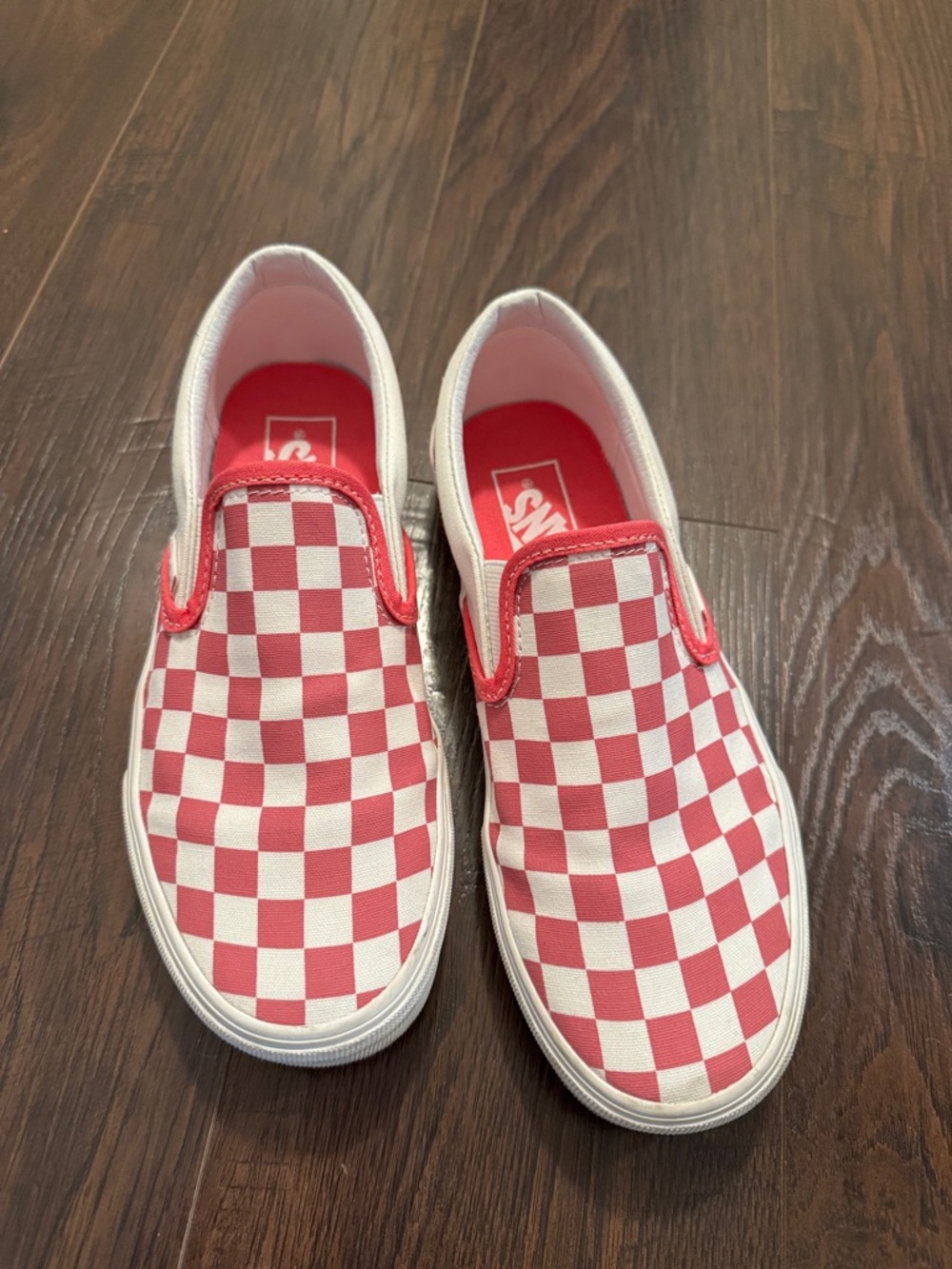 Vans Pink/White Checkerboard Slip-On